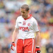 31 July 2010; A dejected Stephen O'Neill, Tyrone, leaves the field after the game. GAA Football All-Ireland Senior Championship Quarter-Final, Tyrone v Dublin, Croke Park, Dublin. Picture credit: Oliver McVeigh / SPORTSFILE