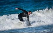 22 June 2016; Jordi Murphy of Ireland surfing on the beach in Jeffreys Bay during the team's down day ahead of their third test match against the Springboks in South Africa. Photo by Brendan Moran/Sportsfile