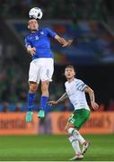 22 June 2016; Alessandro Florenzi of Italy in action against Jeff Hendrick of Republic of Ireland during the UEFA Euro 2016 Group E match between Italy and Republic of Ireland at Stade Pierre-Mauroy in Lille, France. Photo by Stephen McCarthy / Sportsfile