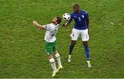 22 June 2016; Daryl Murphy of Republic of Ireland in action against Angelo Ogbonna of Italy during the UEFA Euro 2016 Group E match between Italy and Republic of Ireland at Stade Pierre-Mauroy in Lille, France. Photo by Paul Mohan / Sportsfile