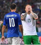 22 June 2016; Jeff Hendrick of Republic of Ireland reacts after a missed chance during the UEFA Euro 2016 Group E match between Italy and Republic of Ireland at Stade Pierre-Mauroy in Lille, France. Photo by Stephen McCarthy / Sportsfile