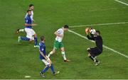 22 June 2016; Robbie Brady of Republic of Ireland scores his side's first goal of the game during the UEFA Euro 2016 Group E match between Italy and Republic of Ireland at Stade Pierre-Mauroy in Lille, France. Photo by Paul Mohan / Sportsfile