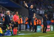 22 June 2016; Republic of Ireland manager Martin O'Neill celebrates at the final whistle of the UEFA Euro 2016 Group E match between Italy and Republic of Ireland at Stade Pierre-Mauroy in Lille, France. Photo by Stephen McCarthy / Sportsfile