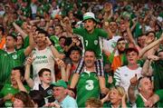 22 June 2016; Republic of Ireland supporters celebrate following the UEFA Euro 2016 Group E match between Italy and Republic of Ireland at Stade Pierre-Mauroy in Lille, France. Photo by Stephen McCarthy / Sportsfile