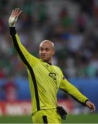 22 June 2016; Darren Randolph of Republic of Ireland celebrates following the UEFA Euro 2016 Group E match between Italy and Republic of Ireland at Stade Pierre-Mauroy in Lille, France. Photo by Stephen McCarthy / Sportsfile