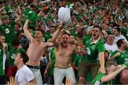22 June 2016; Republic of Ireland supporters celebrate following the UEFA Euro 2016 Group E match between Italy and Republic of Ireland at Stade Pierre-Mauroy in Lille, France. Photo by Stephen McCarthy / Sportsfile