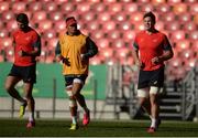 23 June 2016; South Africa players, from left, Willie le Roux, Elton Jantjies and Francois Louw during rugby squad training at the Nelson Mandela Bay Stadium, Port Elizabeth, South Africa. Photo by Brendan Moran/Sportsfile