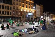 22 June 2016; Republic of Ireland supporters during the early hours of the morning following their victory in the UEFA Euro 2016 Group E match between Italy and Republic of Ireland in Lille, France. Photo by Stephen McCarthy/Sportsfile