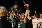 22 June 2016; Republic of Ireland supporters celebrate their victory during the early hours of the morning following the UEFA Euro 2016 Group E match between Italy and Republic of Ireland in Lille, France. Photo by Stephen McCarthy/Sportsfile