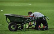 22 June 2016; Groundstaff start to remove the surface of the pitch after the game between Republic of Ireland and Italy during the UEFA Euro 2016 Group E match between Italy and Republic of Ireland at Stade Pierre-Mauroy in Lille, France. Photo by David Maher/Sportsfile