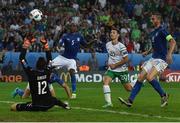 22 June 2016; Wes Hoolahan of Republic of Ireland has his shot saved by Salvatore Sirigu of Italy during the UEFA Euro 2016 Group E match between Italy and Republic of Ireland at Stade Pierre-Mauroy in Lille, France. Photo by David Maher/Sportsfile