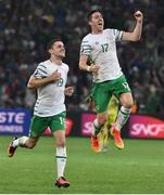 22 June 2016; Robbie Brady and Stephen Ward of Republic of Ireland at the end of the game during the UEFA Euro 2016 Group E match between Italy and Republic of Ireland at Stade Pierre-Mauroy in Lille, France. Photo by David Maher/Sportsfile