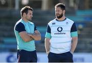 23 June 2016; Jared Payne, left, of Ireland, with defence coach Andy Farrell during rugby squad training at the Nelson Mandela Metropolitan University, Port Elizabeth, South Africa. Photo by Brendan Moran/Sportsfile