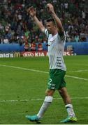 22 June 2016; Seamus Coleman of Republic of Ireland at the end of the game during the UEFA Euro 2016 Group E match between Italy and Republic of Ireland at Stade Pierre-Mauroy in Lille, France. Photo by David Maher/Sportsfile