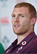 23 June 2016; Keith Earls of Ireland during the team announcement press conference at the Boardwalk Hotel, Port Elizabeth, South Africa. Photo by Brendan Moran/Sportsfile