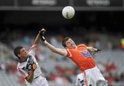 1 August 2010; Kevin Fulignati, Cork, in action against Aidan Forker, Armagh. ESB GAA Football All-Ireland Minor Championship Quarter-Final, Cork v Armagh, Croke Park, Dublin. Picture credit: Oliver McVeigh / SPORTSFILE