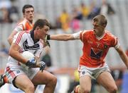 1 August 2010; Dan McEoin, Cork, in action against Niall McConville, Armagh. ESB GAA Football All-Ireland Minor Championship Quarter-Final, Cork v Armagh, Croke Park, Dublin. Picture credit: Oliver McVeigh / SPORTSFILE