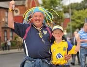 1 August 2010; Roscommon supporters Michael and Shane Keenan, 8, from Castlerea Co. Roscommon, show the thumbs up for their team ahead of the game. GAA Football All-Ireland Senior Championship Quarter-Final, Roscommon v Cork, Croke Park, Dublin. Picture credit: Barry Cregg / SPORTSFILE