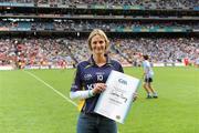 31 July 2010; Winner of the 1,000,000th GAA Championship Spectator of 2010 Sandry Clancy, from Moyvane, Co Kerry, attending Croke Park. Sandra is the winner of two premium tickets to the All-Ireland Football Final 2010, a nights stay in the Croke Park Hotel Suite before the game and tickets for the Final Countdown event at Croke Park on the eve of the final. The 1,000,000th Championship Spectator of 2010, Croke Park, Dublin. Picture credit: Ray McManus / SPORTSFILE