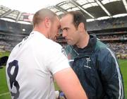 1 August 2010; Dermot Earley, right, Kildare, celebrates with Daryl Flynn at the end of the game. GAA Football All-Ireland Senior Championship Quarter-Final, Meath v Kildare, Croke Park, Dublin. Picture credit: David Maher / SPORTSFILE
