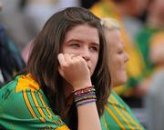 1 August 2010; A dejected Meath supporter at the end of the game. GAA Football All-Ireland Senior Championship Quarter-Final, Meath v Kildare, Croke Park, Dublin. Picture credit: David Maher / SPORTSFILE
