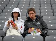 31 July 2010; Two supporters in the Hogan Stand. Supporters at the GAA Football All-Ireland Senior Championship Quarter-Finals, Croke Park, Dublin. Picture credit: Ray McManus / SPORTSFILE