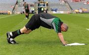 1 August 2010; Linesman Declan Hunt warms up before the game. ESB GAA Football All-Ireland Minor Championship Quarter-Final, Cork v Armagh, Croke Park, Dublin. Picture credit: Oliver McVeigh / SPORTSFILE