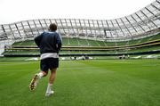 3 August 2010; Ger O'Brien, Sporting Fingal, runs out onto the pitch for the start of squad training ahead of the Airtricity Challenge match between Airtricity League XI and Manchester United on Wednesday 4th August. Squad Training ahead of Airtricity Challenge, Aviva Stadium, Lansdowne Road, Dublin. Picture credit: David Maher / SPORTSFILE
