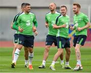 24 June 2016; Republic of Ireland players Jonathan Walters, David Meyler, Aiden McGeady and Stephen Quinn during squad training in Versailles, Paris, France. Photo by David Maher/Sportsfile