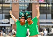 24 June 2016; Republic of Ireland supporters Martin, left, and Barry Mullin, from Derry City, outside the Gare de la Part-Dieu in Lyon. Photo by Stephen McCarthy/Sportsfile