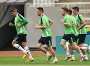 24 June 2016; Jonathan Walters, Robbie Keane and Stephen Quinn of Republic of Ireland during squad training in Versailles, Paris, France. Photo by David Maher/Sportsfile