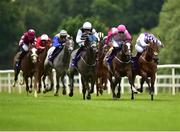 23 June 2016; Eventual winner Zebgrey,fourth from left, with Oisin Orr up, on their way to winning the Nathan Carter Apprentice Handicap during the Bulmer's Evening Meeting at Leopardstown Racecourse in Leopardstown, Dublin. Photo by Cody Glenn/Sportsfile