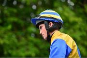 23 June 2016; Jockey Tom Madden ahead of the Nathan Carter Apprentice Handicap during the Bulmer's Evening Meeting at Leopardstown Racecourse in Leopardstown, Dublin. Photo by Cody Glenn/Sportsfile