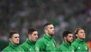 22 June 2016; Republic of Ireland players, from left, Robbie Brady, Stephen Ward, Shane Duffy, Shane Long and Jeff Hendrick prior to the UEFA Euro 2016 Group E match between Italy and Republic of Ireland at Stade Pierre-Mauroy in Lille, France. Photo by Stephen McCarthy/Sportsfile