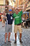 24 June 2016; Republic of Ireland supporters Evan O'Brien, left, and David Fitzgerald, both from Cabinteely, Dublin, in Lyon ahead of Sunday's game. Photo by Stephen McCarthy/Sportsfile