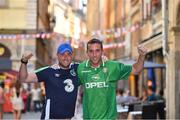 24 June 2016; Republic of Ireland supporters Evan O'Brien, left, and David Fitzgerald, both from Cabinteely, Dublin, in Lyon ahead of Sunday's game. Photo by Stephen McCarthy/Sportsfile