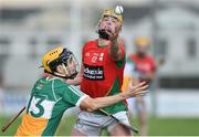 23 June 2016; Conor Foley of Carlow in action against Adrian Cleary of Offaly during the Bord Gáis Energy Leinster GAA Hurling U21 Championship Semi-Final between Carlow and Offaly at Netwatch Cullen Park in Carlow. Photo by Matt Browne/Sportsfile