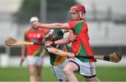 23 June 2016; Dion Wall of Carlow in action against Darren Healy of Offaly during the Bord Gáis Energy Leinster GAA Hurling U21 Championship Semi-Final between Carlow and Offaly at Netwatch Cullen Park in Carlow. Photo by Matt Browne/Sportsfile