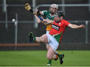 23 June 2016; Dean Grennan of Carlow in action against Ben Conneely of Offaly during the Bord Gáis Energy Leinster GAA Hurling U21 Championship Semi-Final between Carlow and Offaly at Netwatch Cullen Park in Carlow. Photo by Matt Browne/Sportsfile