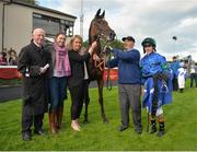 24 June 2016; Jockey Gary Halpin and the winning connections of Avenante after winning the Irish Stallion Farms European Breeders Fund 'Ragusa' Handicap at the Curragh Racecourse in the Curragh, Co. Kildare. Photo by Cody Glenn/Sportsfile