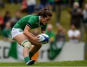 25 June 2016; Amee Leigh Murphy Crowe of Ireland scores her side's nineth try of the match during the World Rugby Women's Sevens Olympic Repechage Pool C match between Ireland and Trinidad & Tobago at UCD Sports Centre in Belfield, Dublin. Photo by Seb Daly/Sportsfile