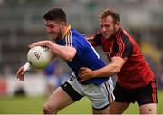 25 June 2016; Robbie Smith of Longford in action against Darren O’Hagan of Down during the GAA Football All-Ireland Senior Championship Round 1B game between Down and Longford at Pairc Esler in Newry, Co Down. Photo by Sportsfile