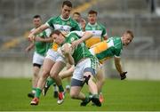 25 June 2016; Mark Gottsche of London in action against Niall McNamee, left, and Peter Cunningham of Offaly during the GAA Football All-Ireland Senior Championship Round 1B game between Offaly and London at O'Connor Park in Tullamore, Co Offaly. Photo by Piaras Ó Mídheach/Sportsfile