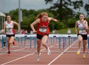 25 June 2016; Lydia Doyle of HRC Mountbellew on her way to finishing second in the GloHealth Tailteann Interprovincial Schools Championships 2016 at Morton Stadium in Santry, Co Dublin. Photo by Sam Barnes/Sportsfile