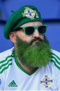 25 June 2016; A Northern Ireland supporter before the UEFA Euro 2016 Round of 16 match between Wales and Northern Ireland at Parc de Princes in Paris, France. Photo by Stephen McCarthy/Sportsfile