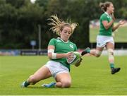 25 June 2016; Stacey Flood of Ireland scores her side's second try of the match during the World Rugby Women's Sevens Olympic Repechage Pool C match between Ireland and Portugal at UCD Sports Centre in Belfield, Dublin. Photo by Seb Daly/Sportsfile