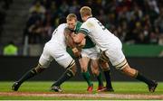 25 June 2016; Keith Earls of Ireland is tackled by Siya Kolisi, left, and Pieter-Steph du Toit of South Africa during the Castle Lager Incoming Series 3rd Test between South Africa and Ireland at the Nelson Mandela Bay Stadium in Port Elizabeth, South Africa. Photo by Brendan Moran/Sportsfile