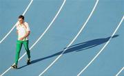 28 July 2010; Ireland's David Gillick walks to his starting blocks before his semi-final of the Men's 400m. 20th European Athletics Championships Montjuïc Olympic Stadium, Barcelona, Spain. Picture credit: Brendan Moran / SPORTSFILE
