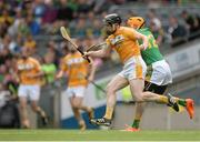 25 June 2016; Neal McAuley of Antrim in action against Neil Heffernan of Meath during the Christy Ring Cup Final Replay between Antrim and Meath at Croke Park in Dublin. Photo by Piaras Ó Mídheach/Sportsfile