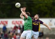 25 June 2016; Sean Quigley of Fermanagh in action against Joey Wadding of Wexford during their GAA Football All-Ireland Senior Championship Round 1B match at Innovate Wexford Park in Wexford. Photo by Diarmuid Greene/Sportsfile